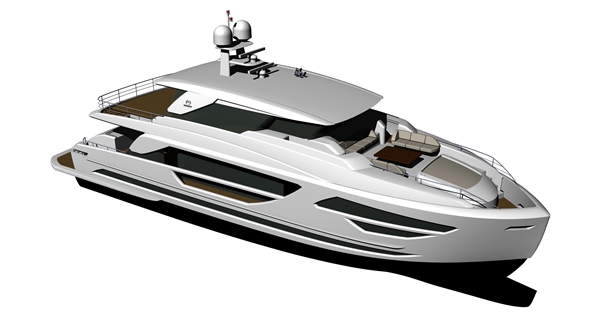 Image forHorizon Yachts Adds FD87 Skyline Model to its New Fast Displacement Series